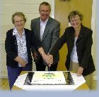 Cutting the Anniversary Cake