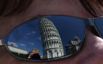 Leaning Tower of Pisa Reflected