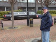 Sam with Stretch Limo