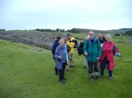 Freda, John McCartney, Steve, and Alison at Housesteads