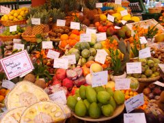 Exotic fruits in the Viktualienmarkt
