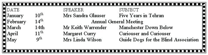 forthcoming general meetings