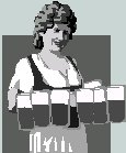Bierkeller Waitress with Steins for All!